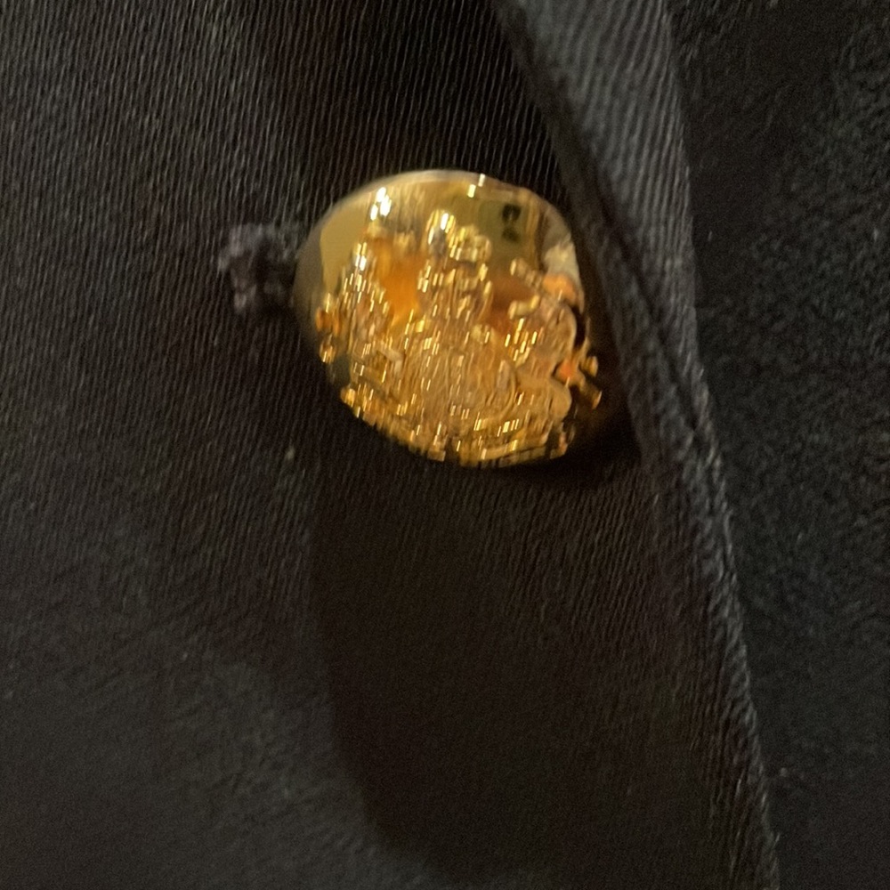 Vintage Lauren Ralph Lauren Crown Crest Sailor Wool Blazer Navy Blue & Gold 4P - Picture 5 of 14